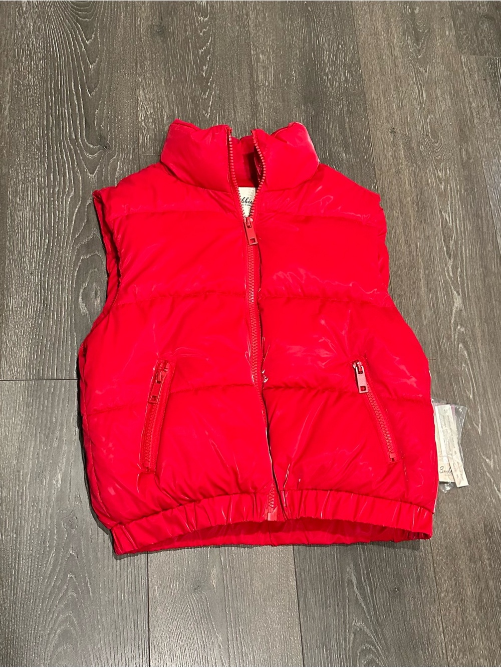 Snobbish Red Puffer Vest - Women's Lightweight Quilted Vest size Medium